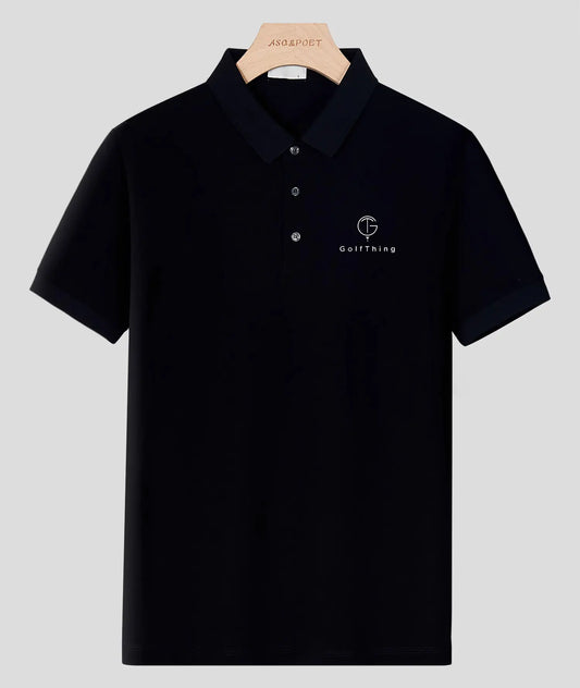 Men's GolfThing  Premium Classic Look Polo Shirt Black