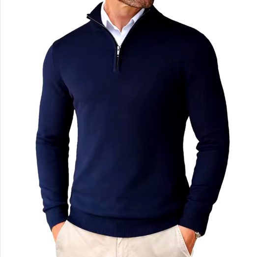 Men's Heritage Half-Zip Slim Fit Pullover Navy