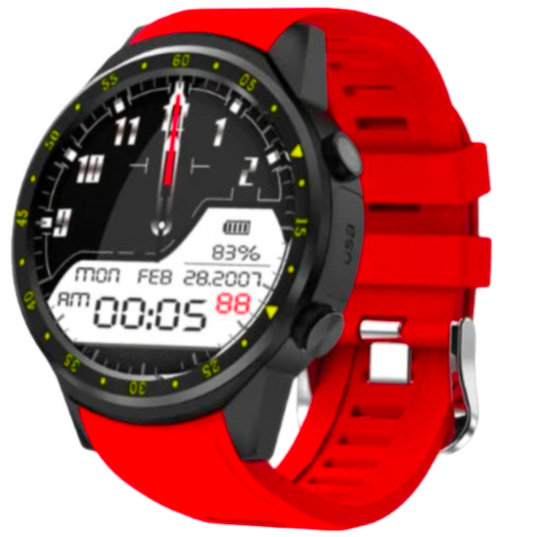 Sports Pedometer GPS Smart Watch Red