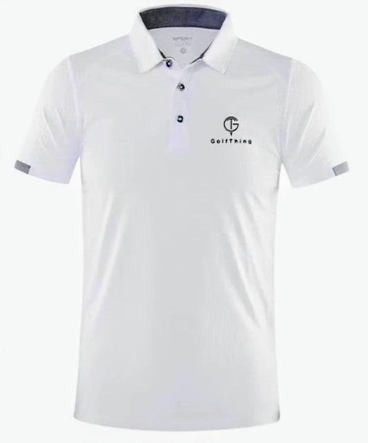 Men's GolfThing Breathable & Moisture Absorbent Polo Shirt White