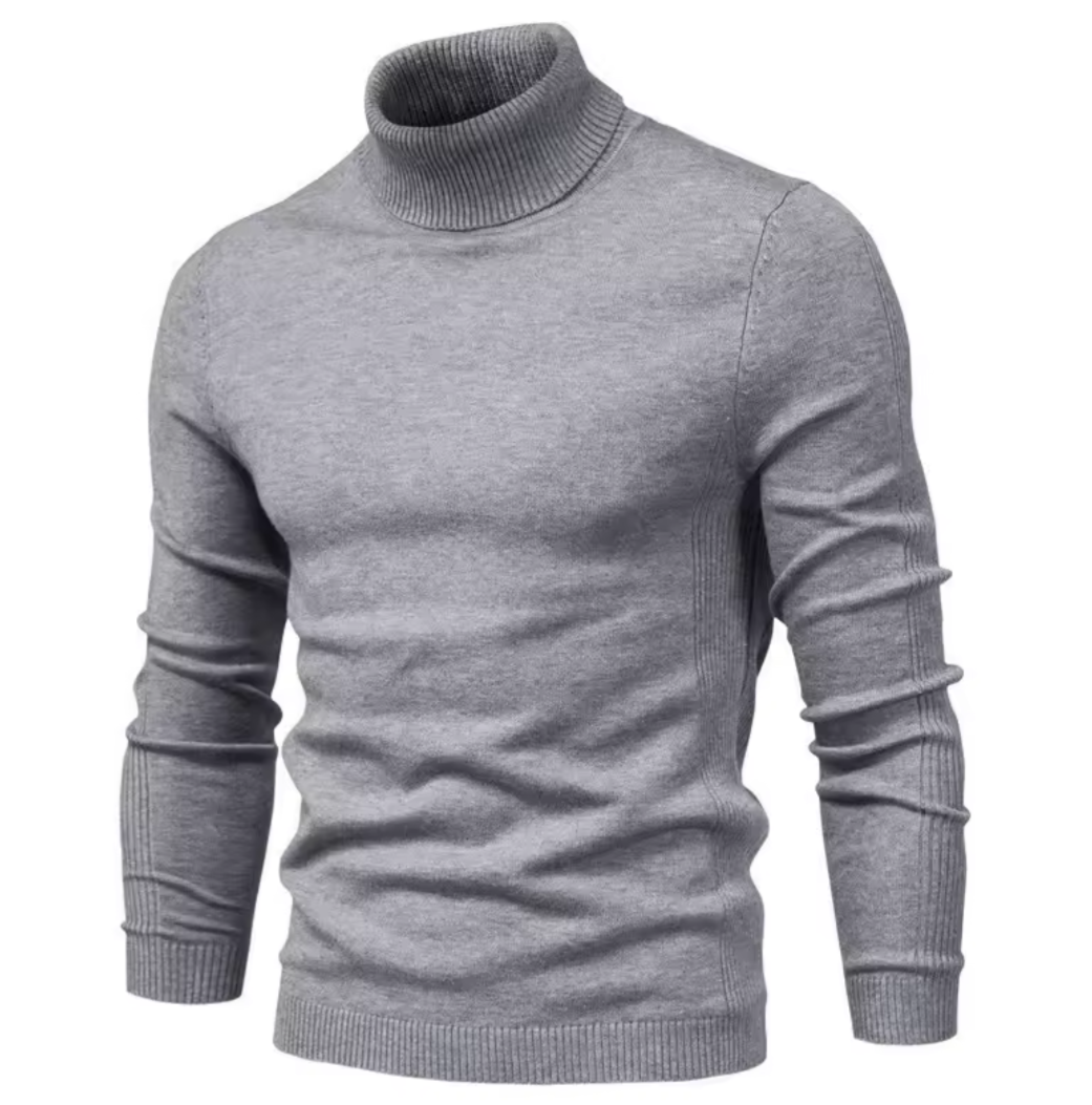 GolfThing Roll Neck Sweater Pullover Grey