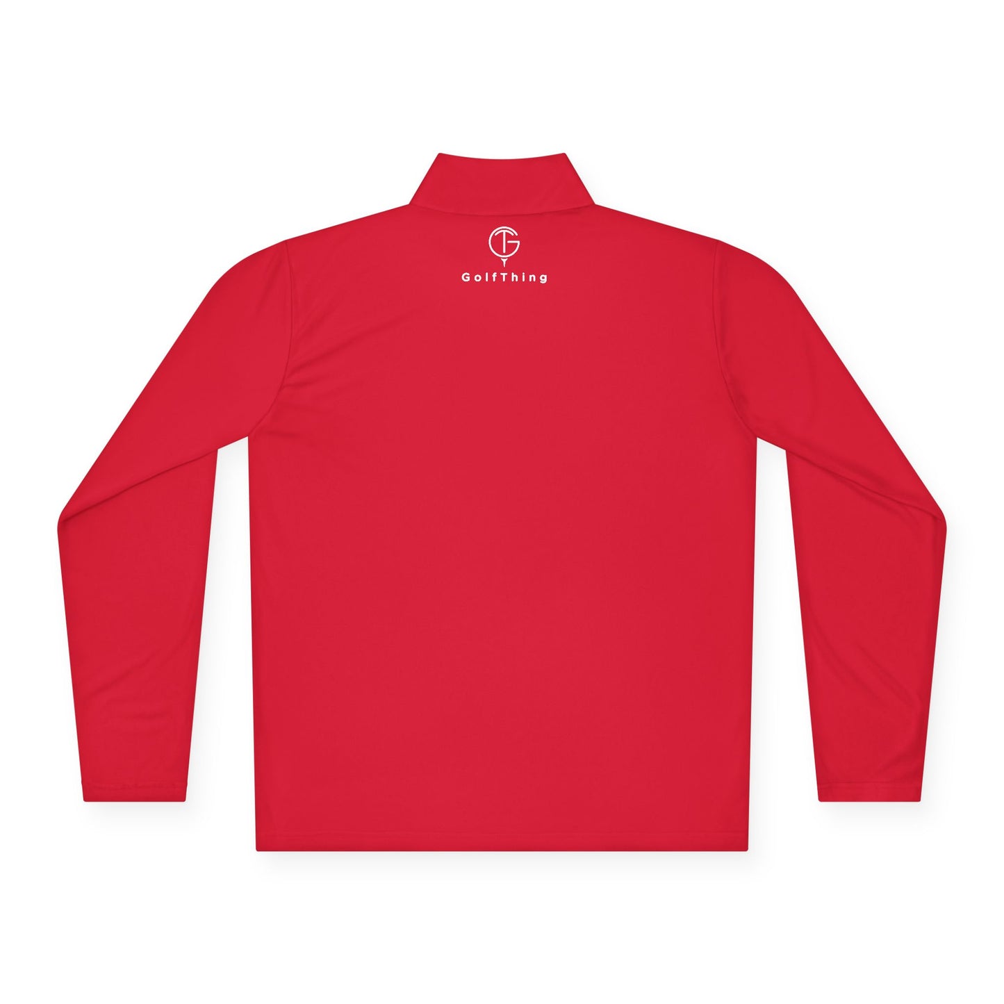 Men's GolfThing Mositure Wick Quarter-Zip Pullover - True Red