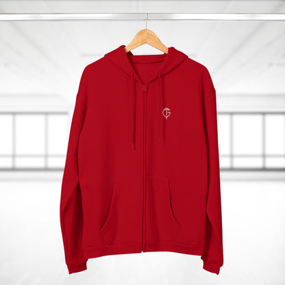 GolfThing Golf Hoodie Zip Sweatshirt Red