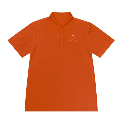 Men's GolfThing Performance Polo Shirt Texas Orange - Regular Fit Moisture Wicking Fabric