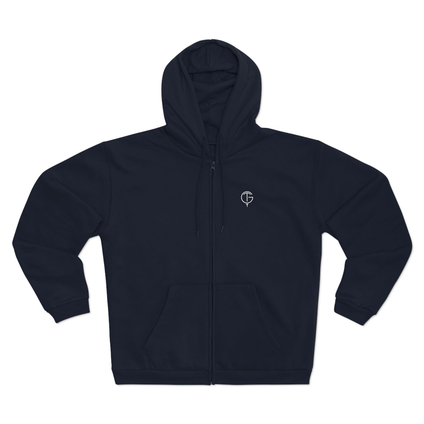 GolfThing Golf Hoodie Zip Sweatshirt Navy