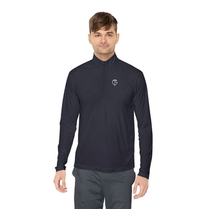 Men's GolfThing Mositure Wick Quarter-Zip Pullover - Dark Navy