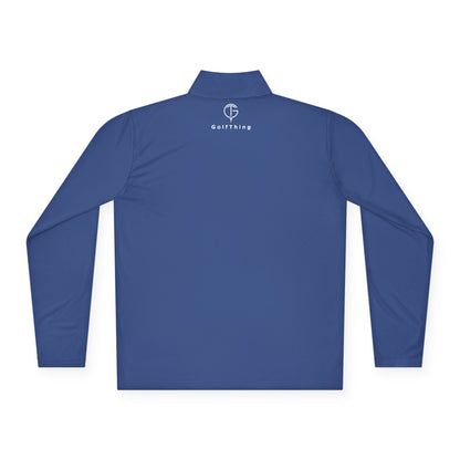 Men's GolfThing Mositure Wick Quarter-Zip Pullover - Royal Blue