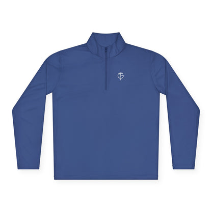 Men's GolfThing Mositure Wick Quarter-Zip Pullover - Royal Blue