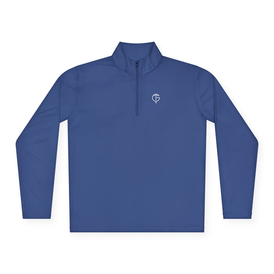 Men's GolfThing Mositure Wick Quarter-Zip Pullover - Royal Blue