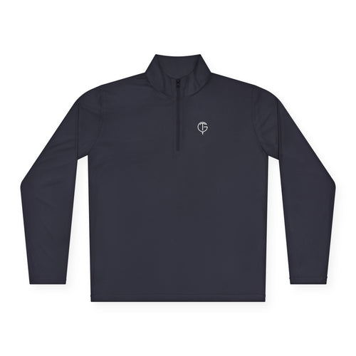 Men's GolfThing Mositure Wick Quarter-Zip Pullover - Dark Navy