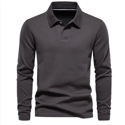 GolfThing Classic Long Sleeve Lapel Sweater - Grass Green