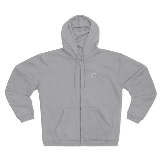 GolfThing Golf Hoodie Zip Sweatshirt Grey