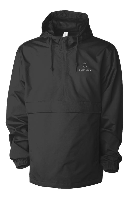 GolfThing Waterproof Half Zip Golf Jacket Black