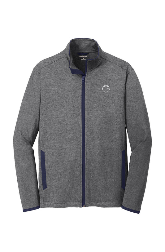 GolfThing Moisture Wick Golf Jacket Grey Navy