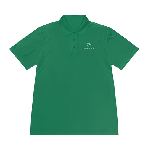 Men's GolfThing Performance Polo Shirt Kelly Green - Regular Fit Moisture Wicking Fabric