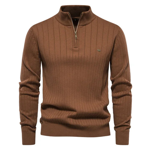 GolfThing High-Quality Club Knit Golf Sweater - Brown