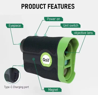 Golf Laser Rangefinder Black