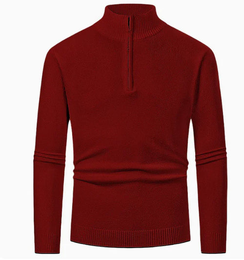 GolfThing Heritage Knit Polo Golf Sweater Red