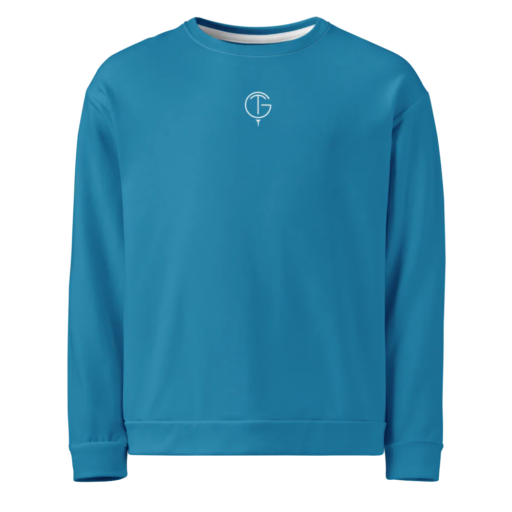 GolfThing Performance Golf Sweater - Cyan Blue