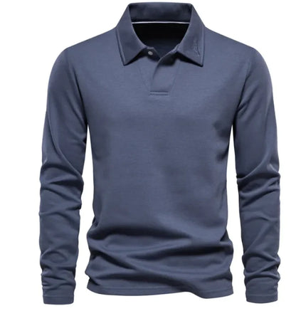 GolfThing Classic Long Sleeve Lapel Sweater - Grass Green