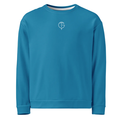 GolfThing Performance Golf Sweater - Cyan Blue