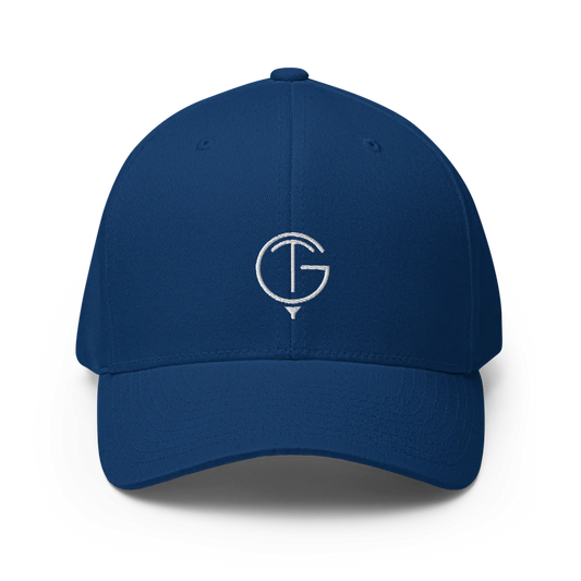 GolfThing Closed-Back Structured Cap | Flexfit Blue