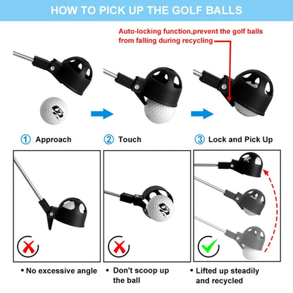 Extendable Stainless Steel Pole Golf Ball Retriever