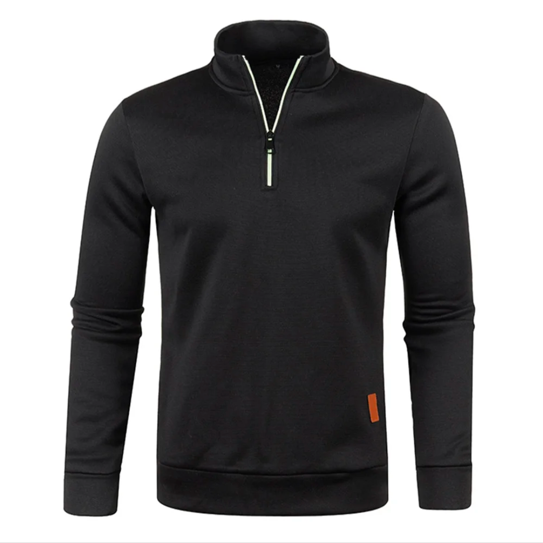 Men'S GolfThing Half Zip Pullover Black