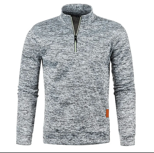 Men'S GolfThing Half Zip Pullover Light Grey