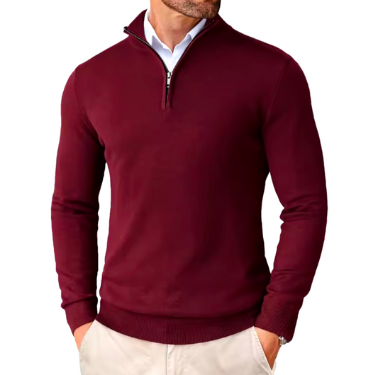 Men's Heritage Half-Zip Slim Fit Pullover Red