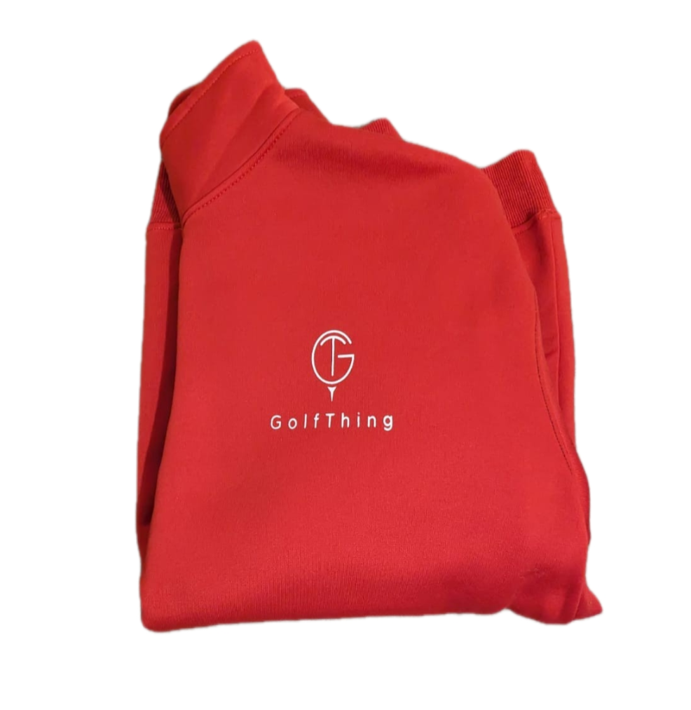 Men's GolfThing Classic Half-Zip Pullover Red