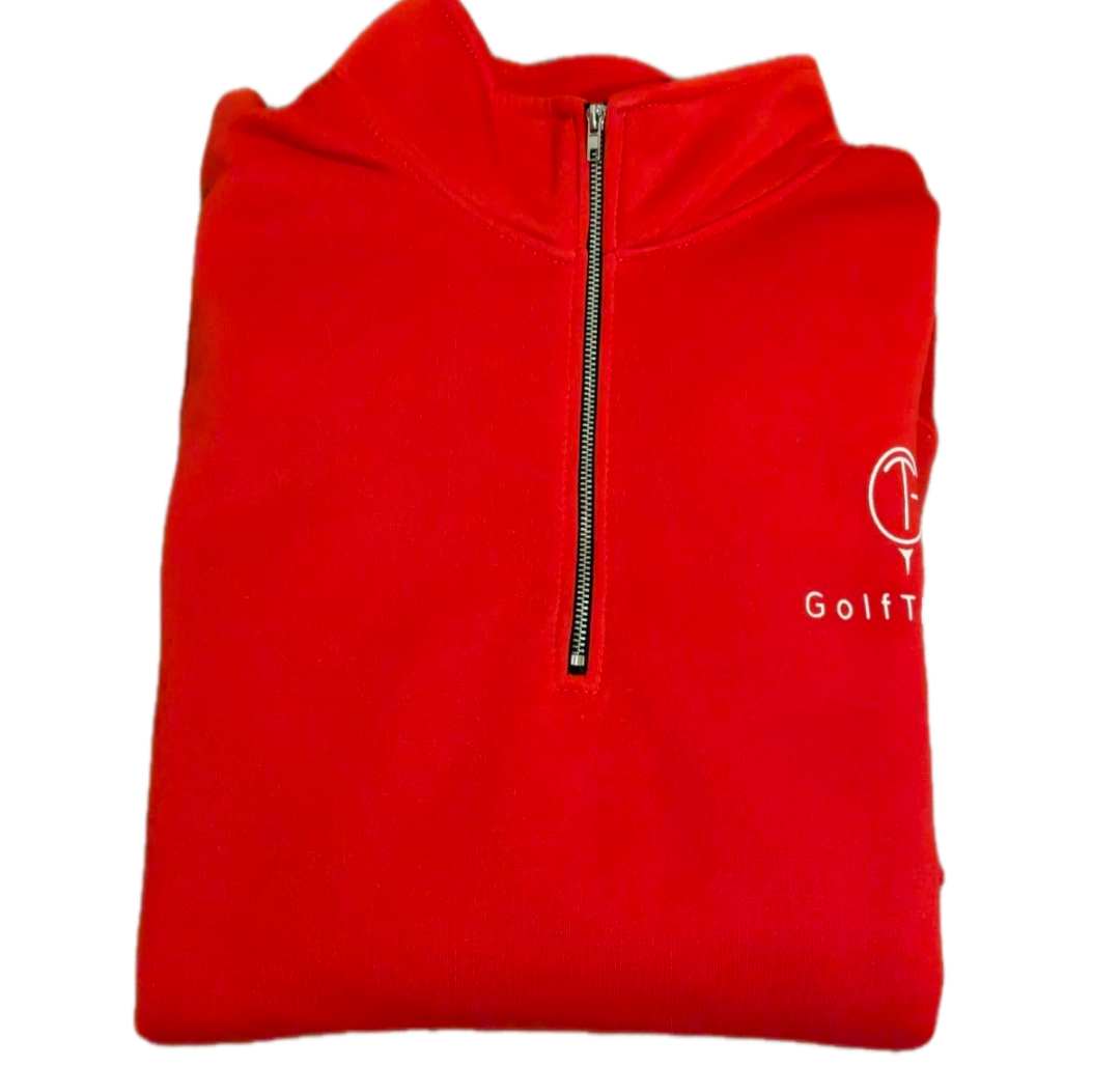 Men's GolfThing Classic Half-Zip Pullover Red