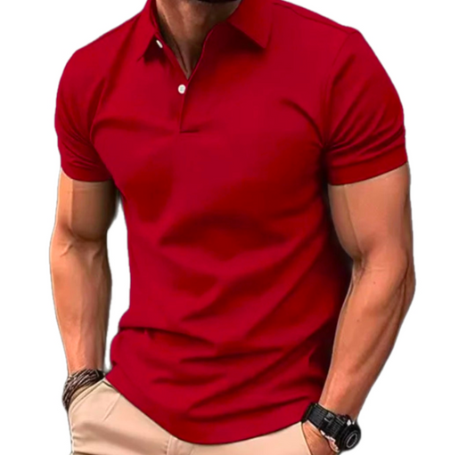 Men’s GolfThing Slim Polo Shirt Dark Red