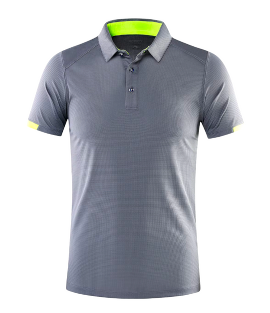 Men's GolfThing Breathable & Mositure Absorbing Polo Shirt - Grey