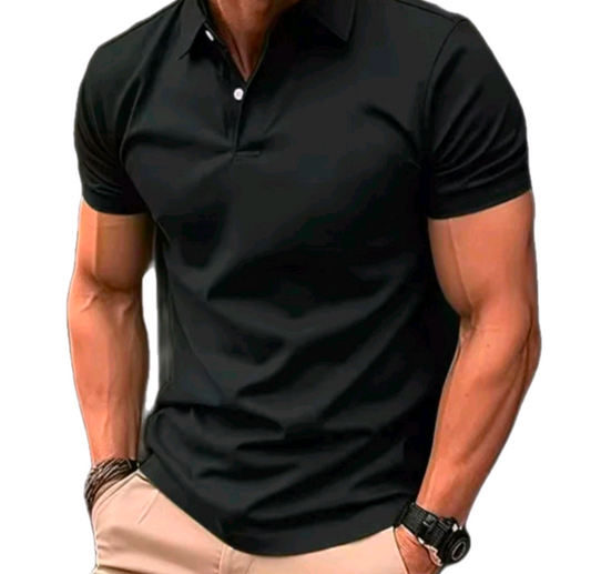 Men’s GolfThing Slim Polo Shirt Black