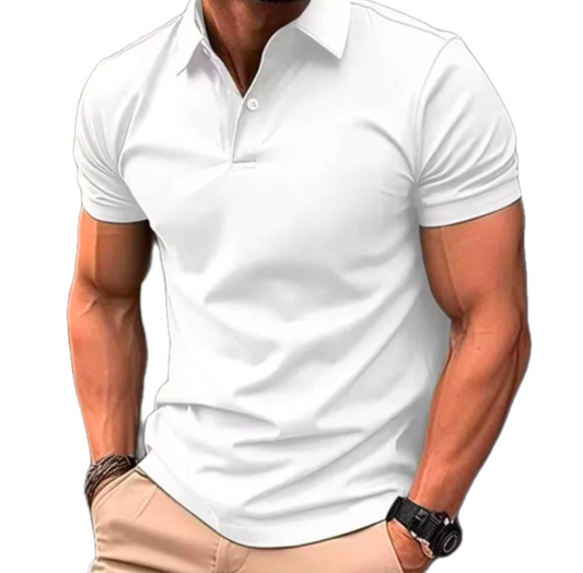 Men’s GolfThing Slim Polo Shirt White