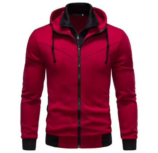 Men's GolfThing Slim Fit Zip Hoodie Red