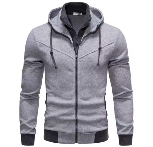 Men's GolfThing Slim Fit Zip Hoodie Grey