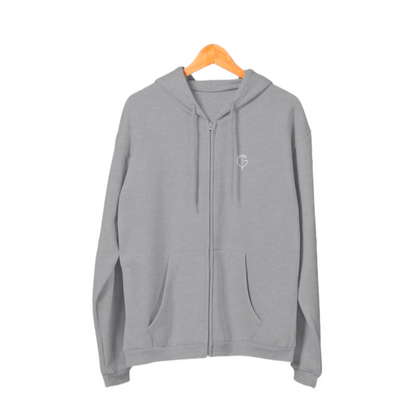 GolfThing Golf Hoodie Zip Sweatshirt Grey