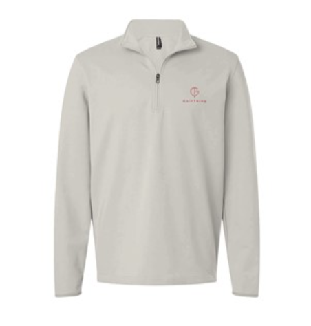 GolfThing Signature Zip Golf Sweater Golf Smoke Red