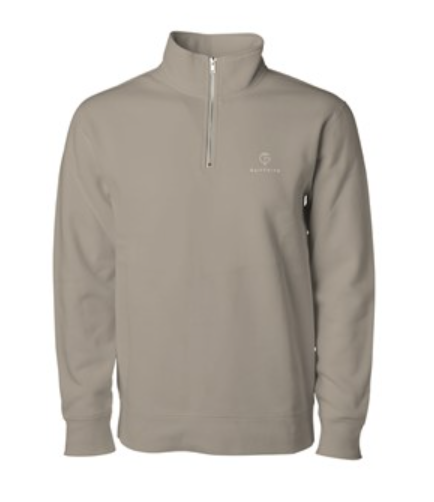 GolfThing TruForm Golf Sweater Quarter Zip Pullover Cement