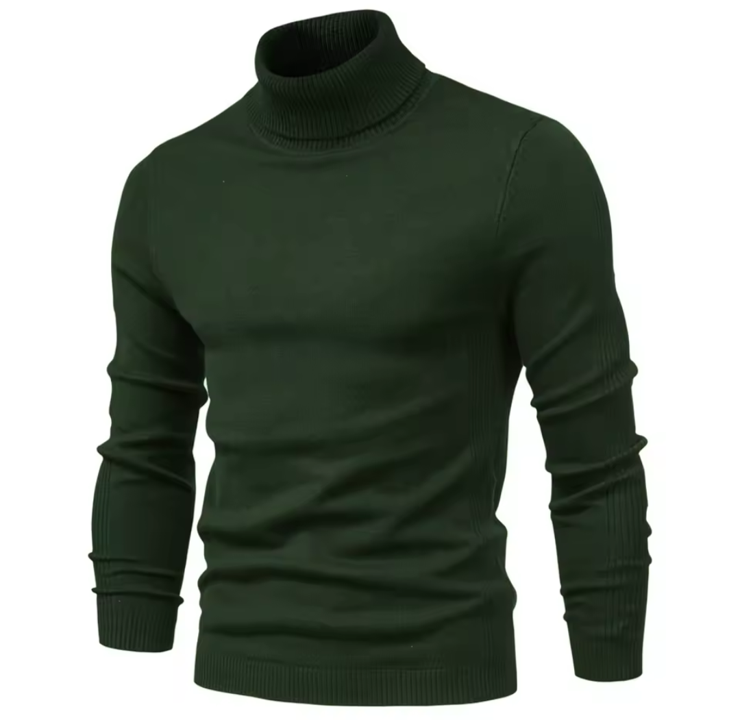 GolfThing Roll Neck Sweater Pullover Forest Green