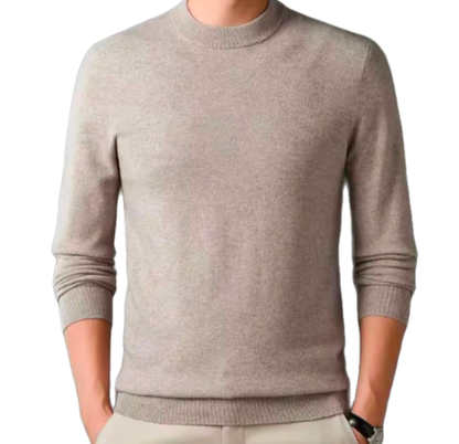 GolfThing Timeless Round-Neck Knitted Golf Sweater - Grey