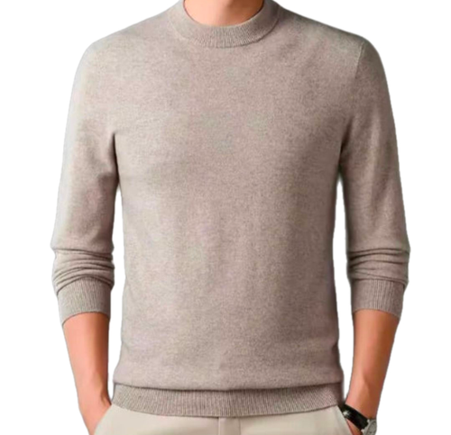 GolfThing Timeless Round-Neck Knitted Golf Sweater - Grey