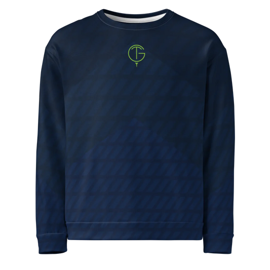 GolfThing Patterned Golf Sweatshirt/Jumper Blue Green