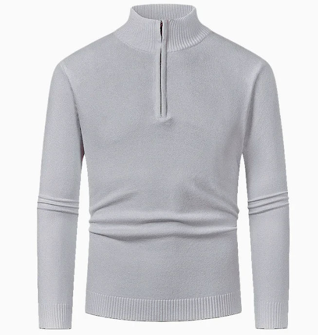 GolfThing Heritage Knit Polo Golf Sweater White