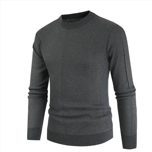 GolfThing Classic Comfort Round Neck Sweater - Dark Grey