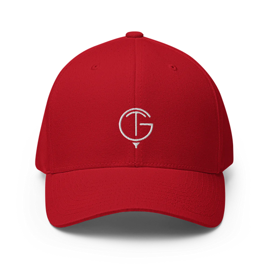 GolfThing Closed-Back Structured Cap | Flexfit Red