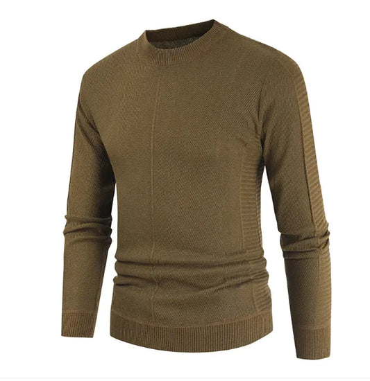 GolfThing Classic Comfort Round Neck Sweater - Easy Care Green