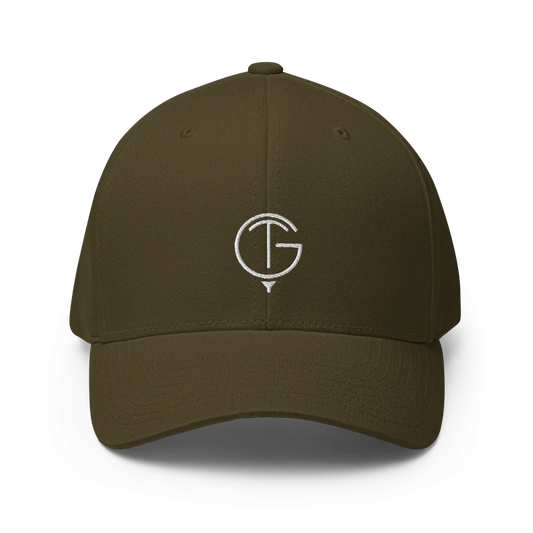 GolfThing Closed-Back Structured Cap | Flexfit Olive